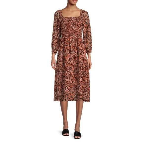 Women's Khaleesi Square Neck Lightweight Midi Dress Size M - Picture 4 of 5